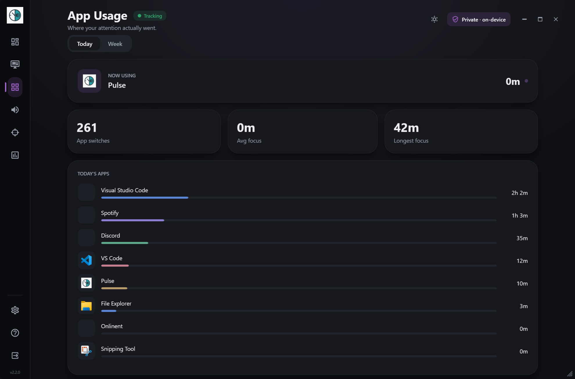 Pulse — App usage